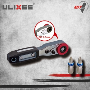 3pc 6.3MM  Mini Ratchet Handle & Color BIT Set