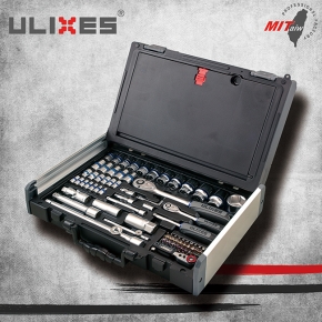 81pc 1/4" & 1/2"DR. Color Socket & BIT SET